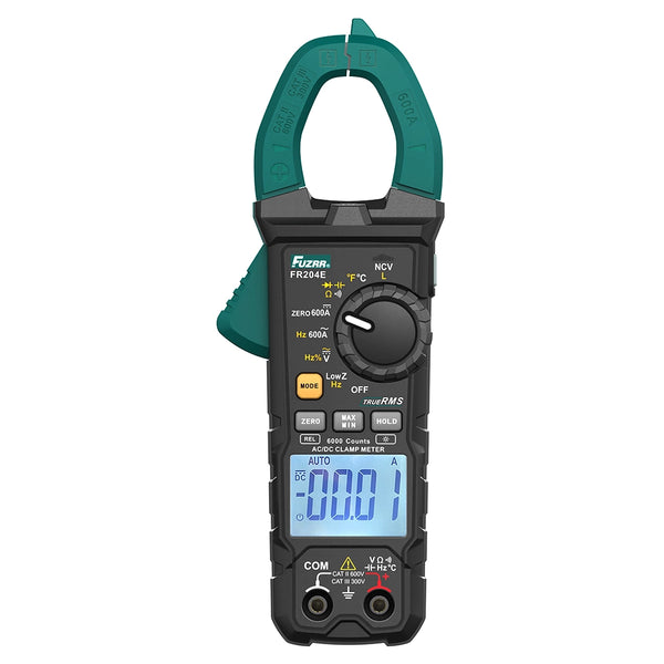 Pinza amperimétrica digital FUZRR FR204E 600 AC/DC True RMS