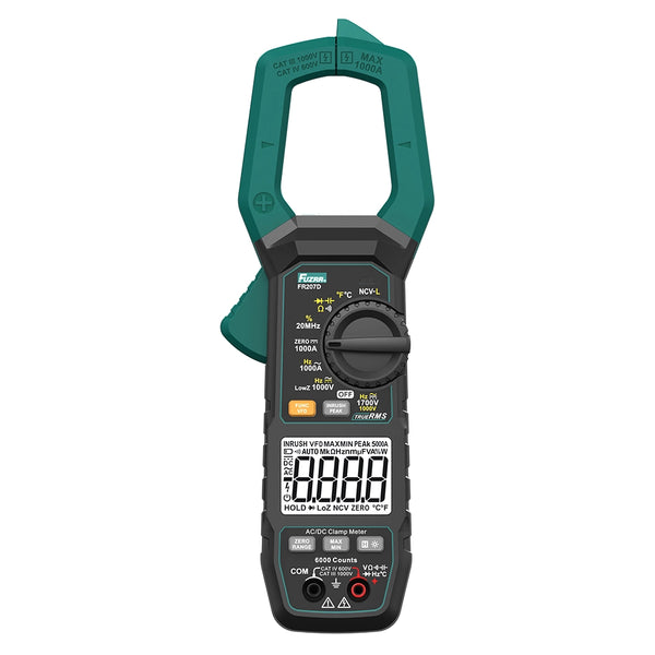 Pinza amperimétrica digital FUZRR FR207D 1000 A CA/CC True RMS
